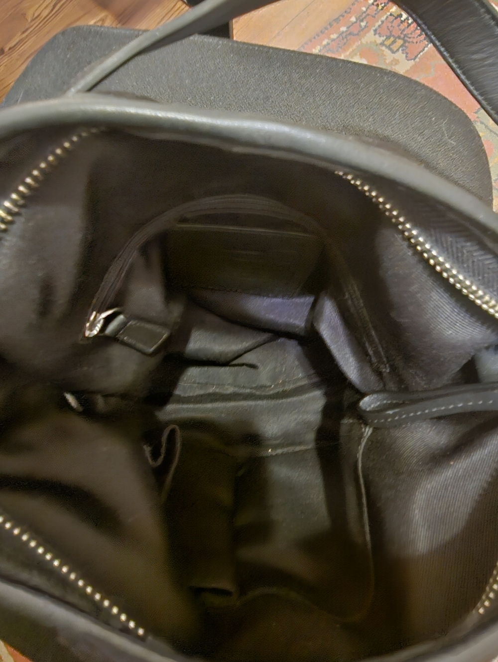 Coach Signature Chain Duffle Bag – Style F19730 Black Canvas With Leather - Picture 8 of 12